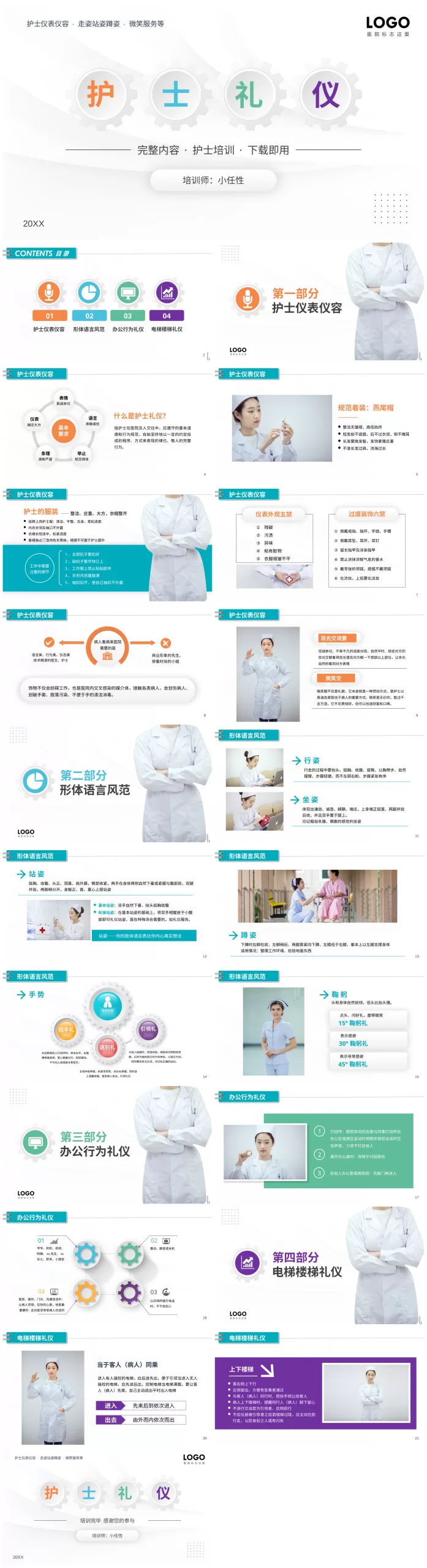 02护士礼仪培训PPT模板 预览图