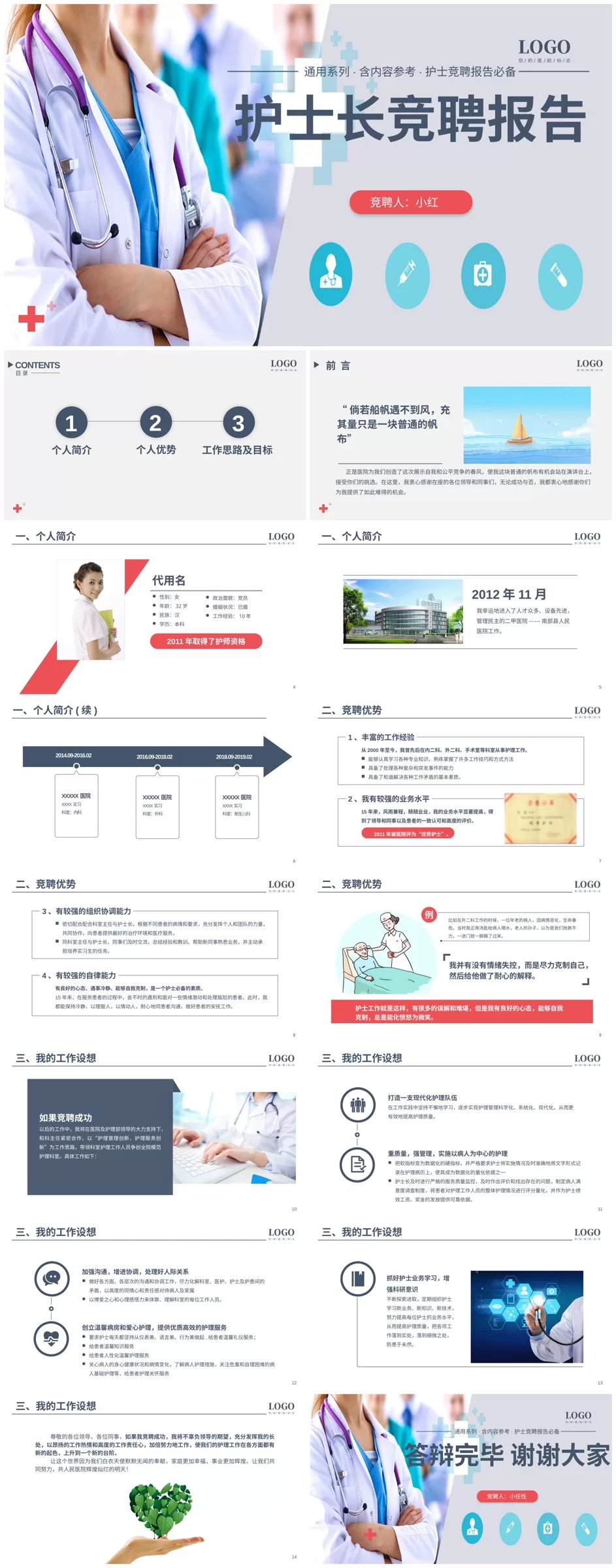 02护士长竞聘PPT模板 预览图