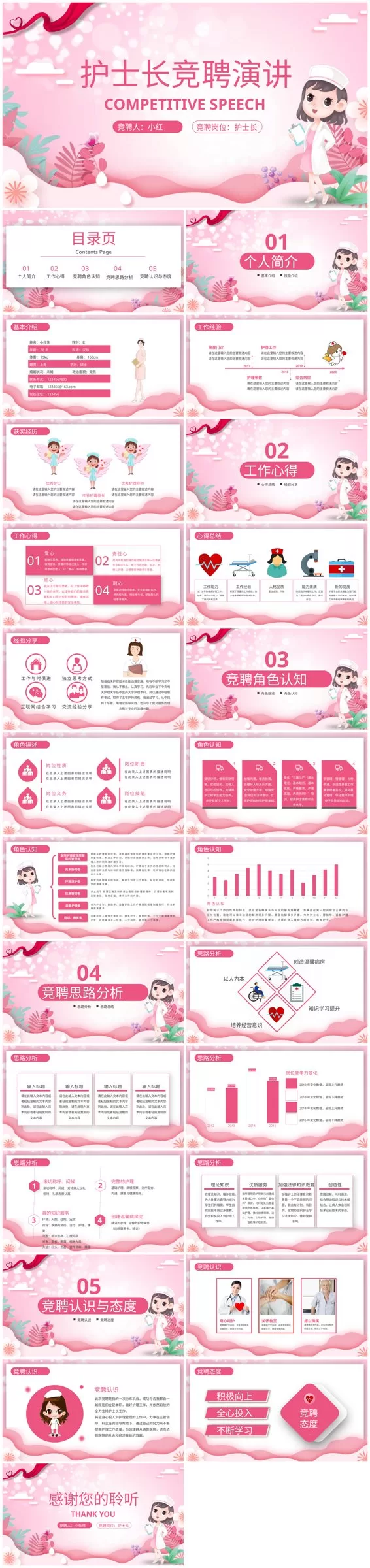 07护士长竞聘PPT模板 预览图