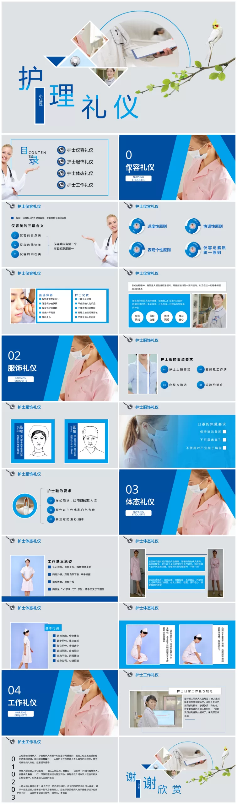 20护理工作礼仪培训PPT模板 预览图