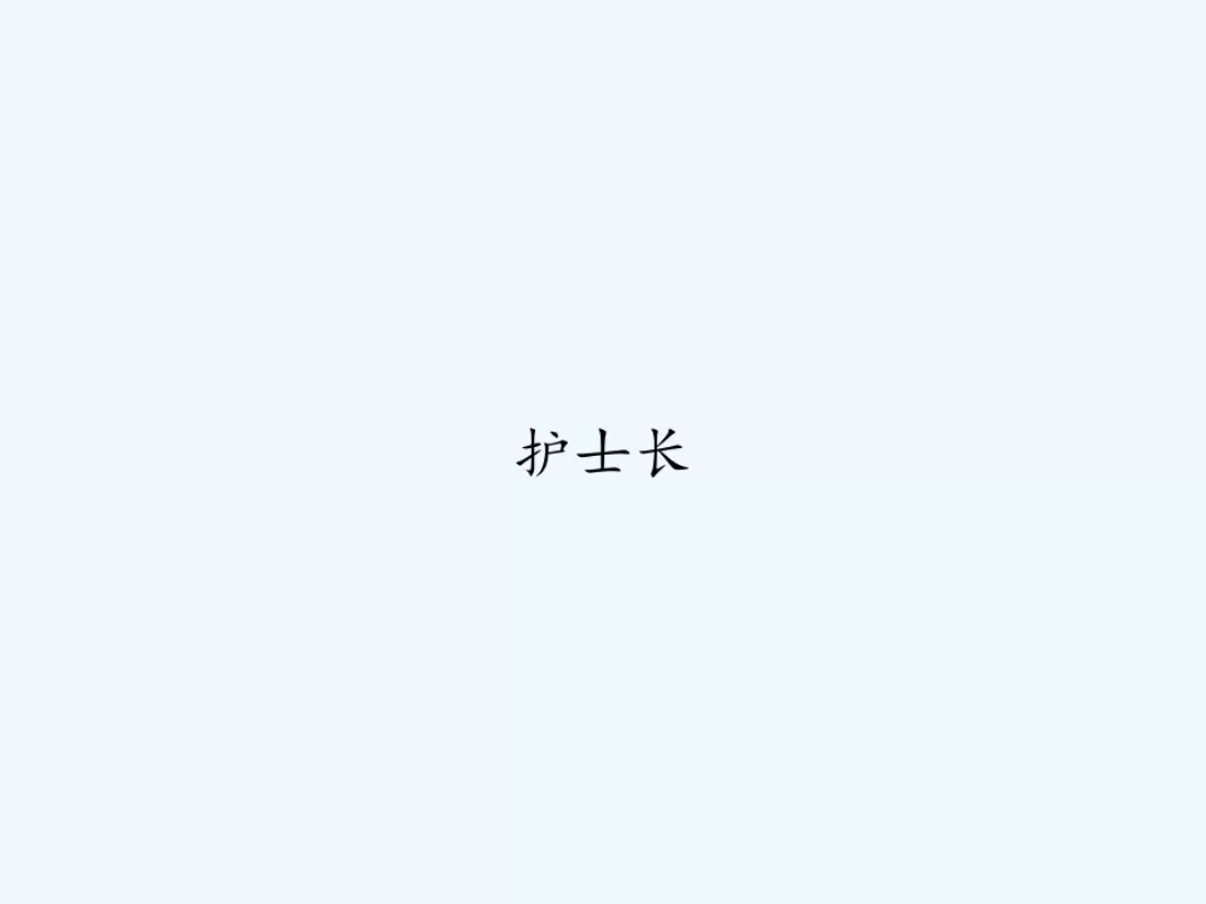 护士长PPT 预览图