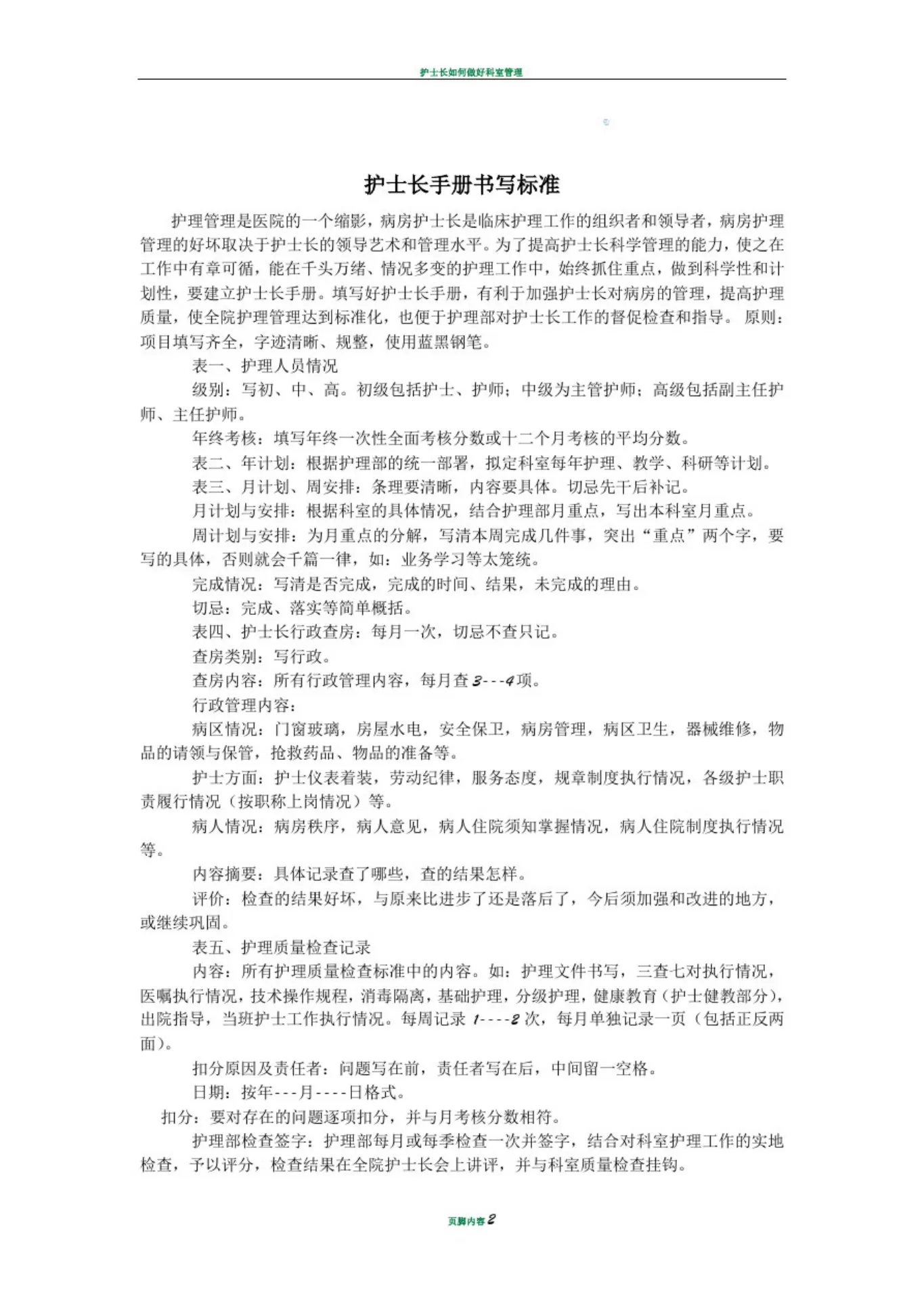 护士长手册书写标准 预览图