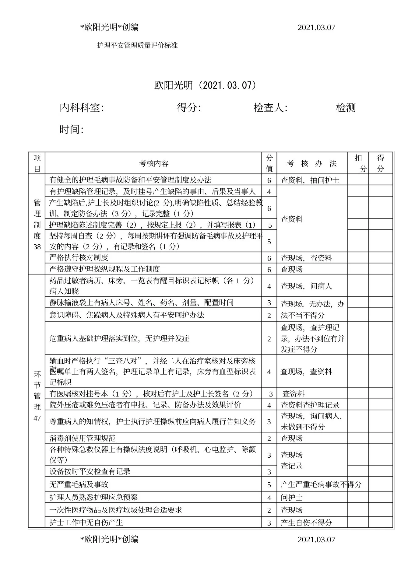 2021年护理质量考核标准全 预览图
