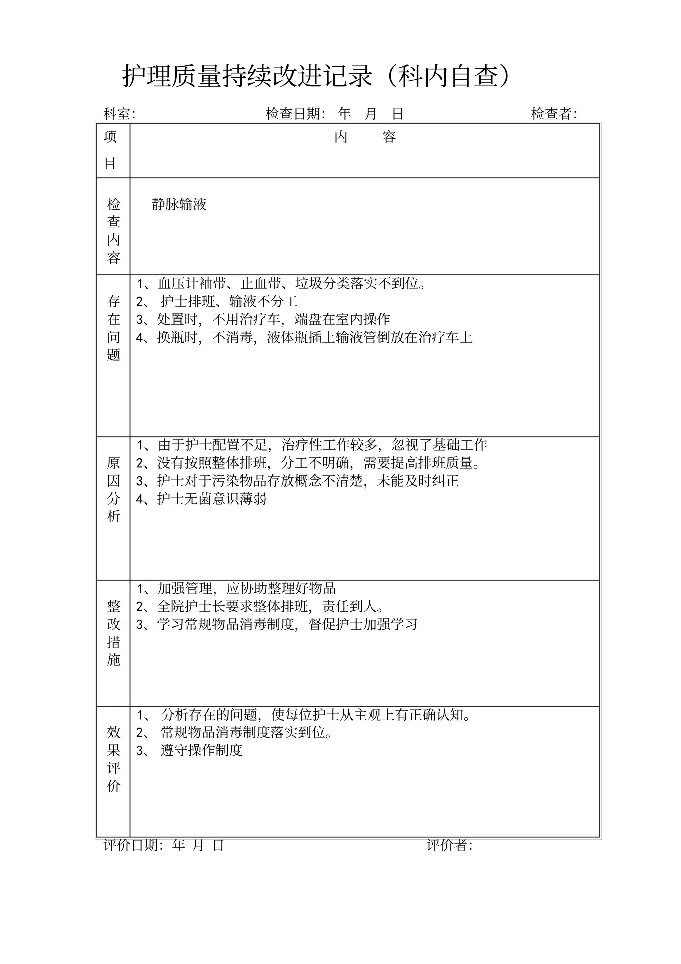 护理质量持续改进记录(1) 预览图