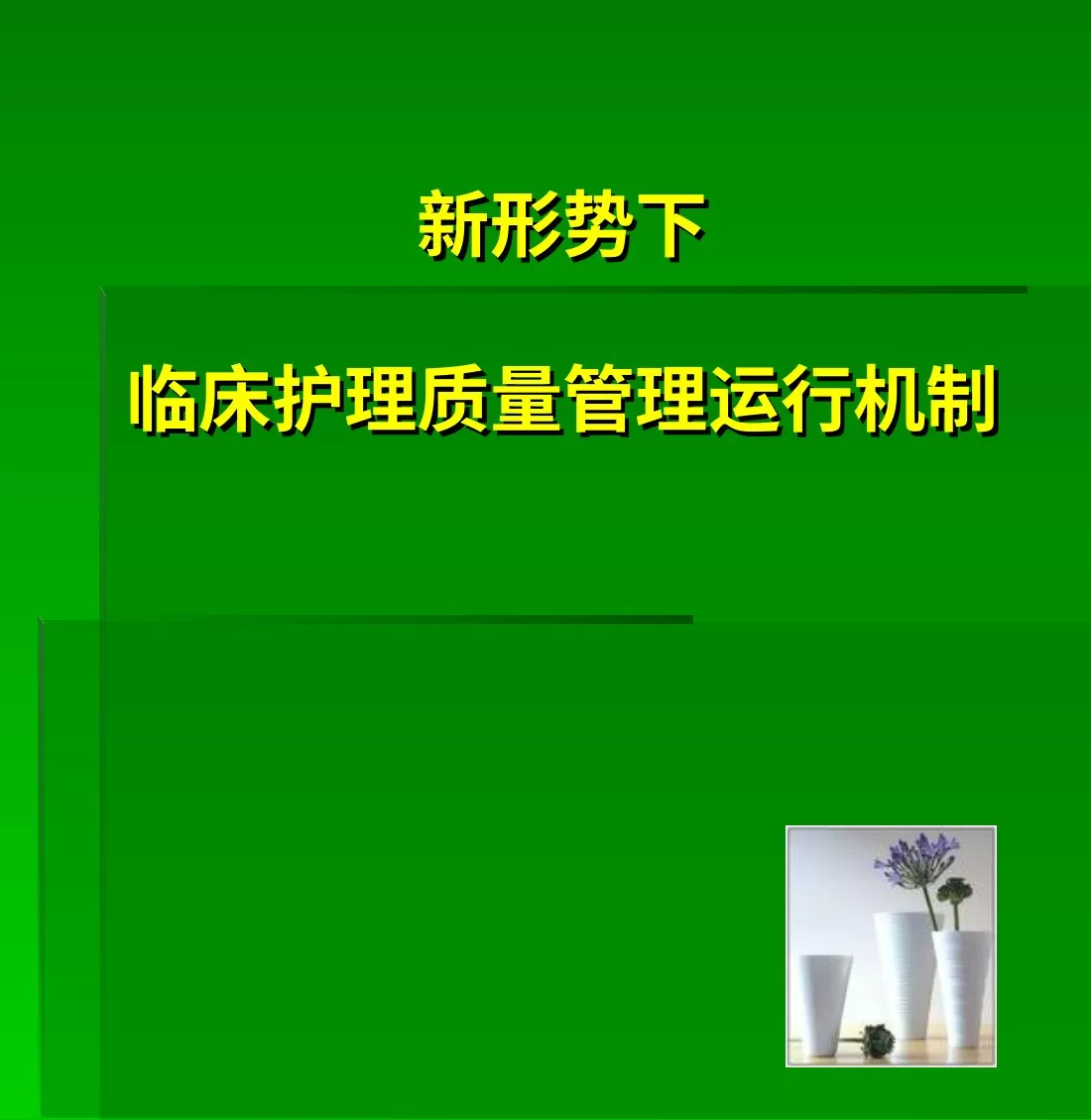 新形势下临床护理质量管理运行机制 预览图