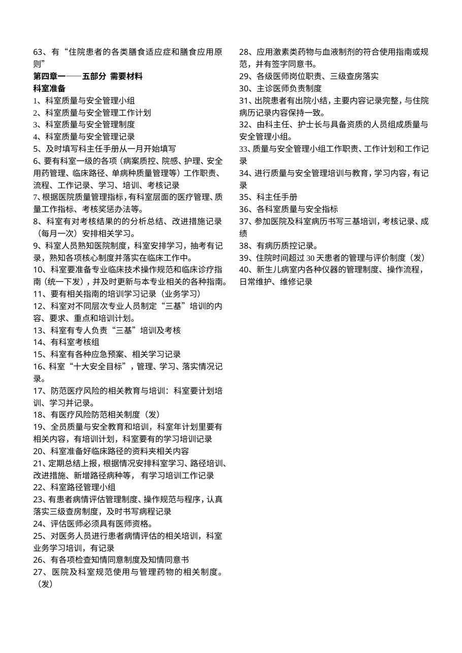 二级医院评审需要材料目录 预览图