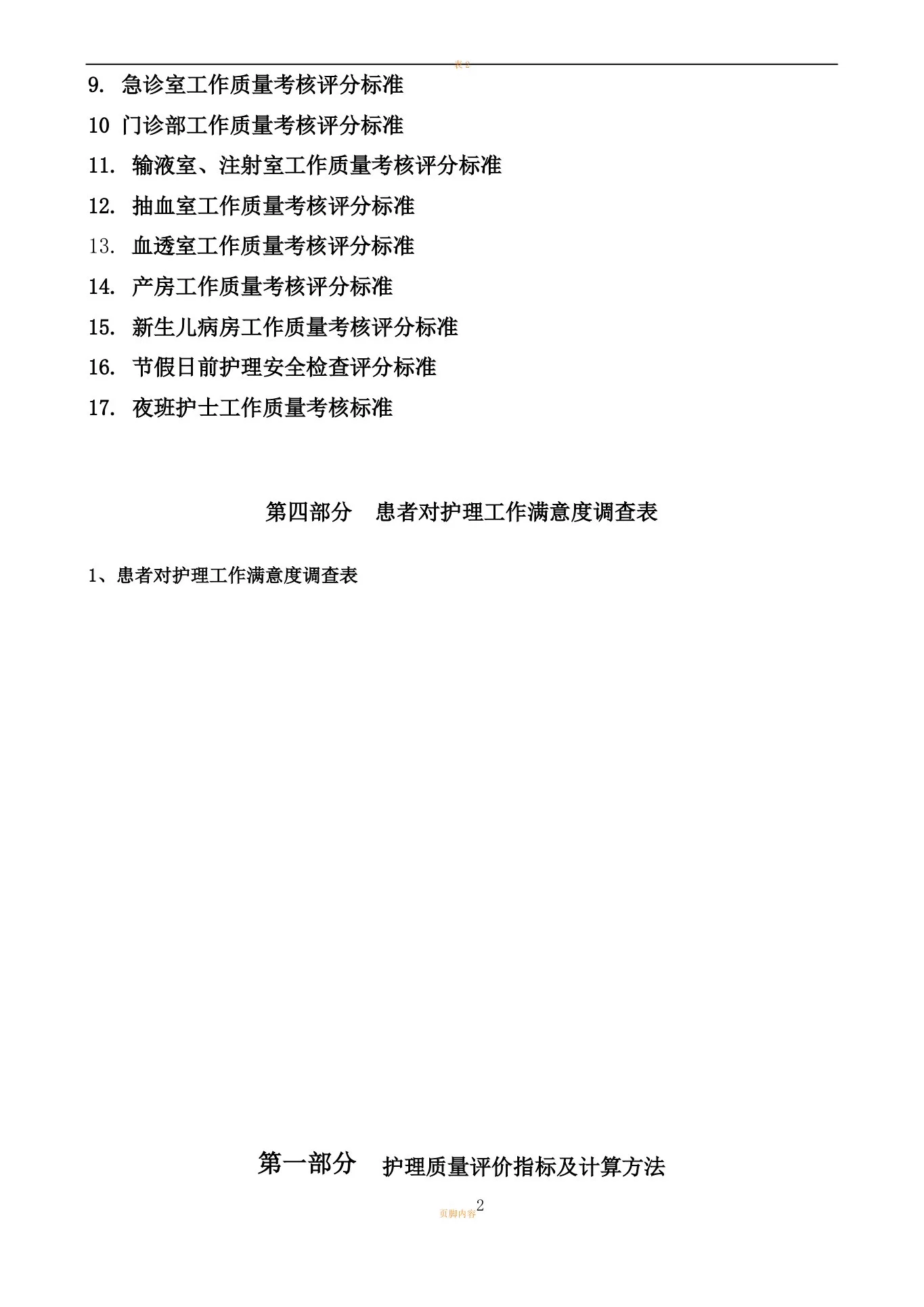 护理质量检查表 预览图