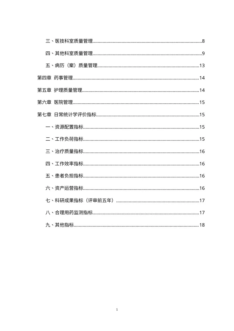 三级中医医院评审标准（征求意见稿） 预览图