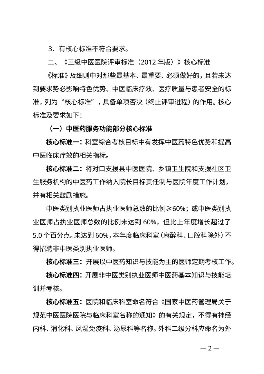 三级中医医院分等标准及评审文件 预览图