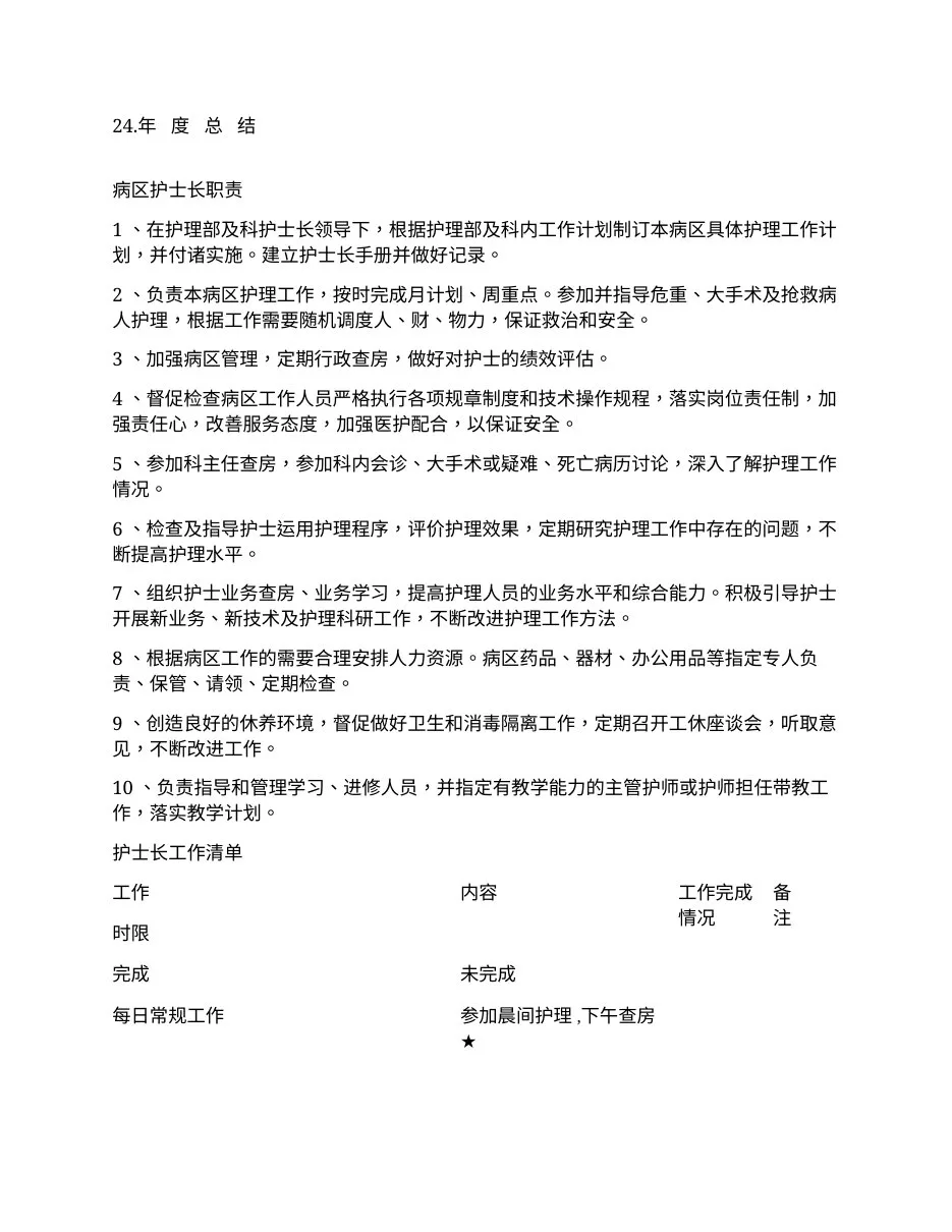 病区护士长工作手册 预览图