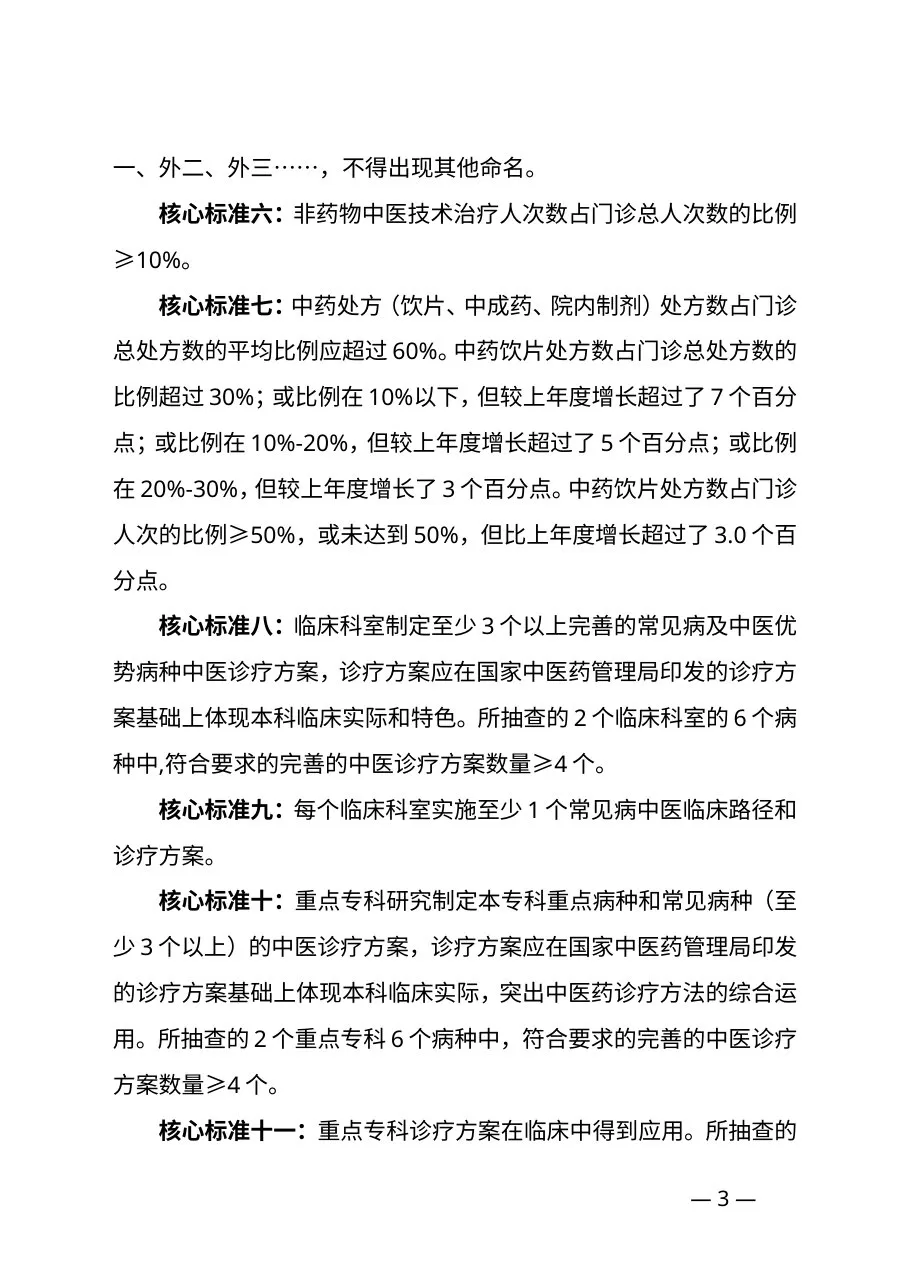 三级中医医院分等标准及评审文件 预览图