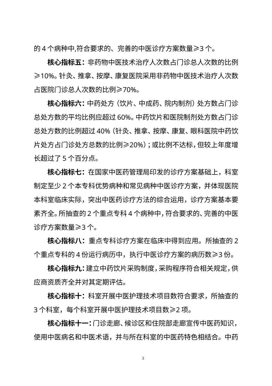三级中医专科医院（不含中医骨伤医院、中医肛肠医院）分等标准和评审核心指标（2012年版） 预览图