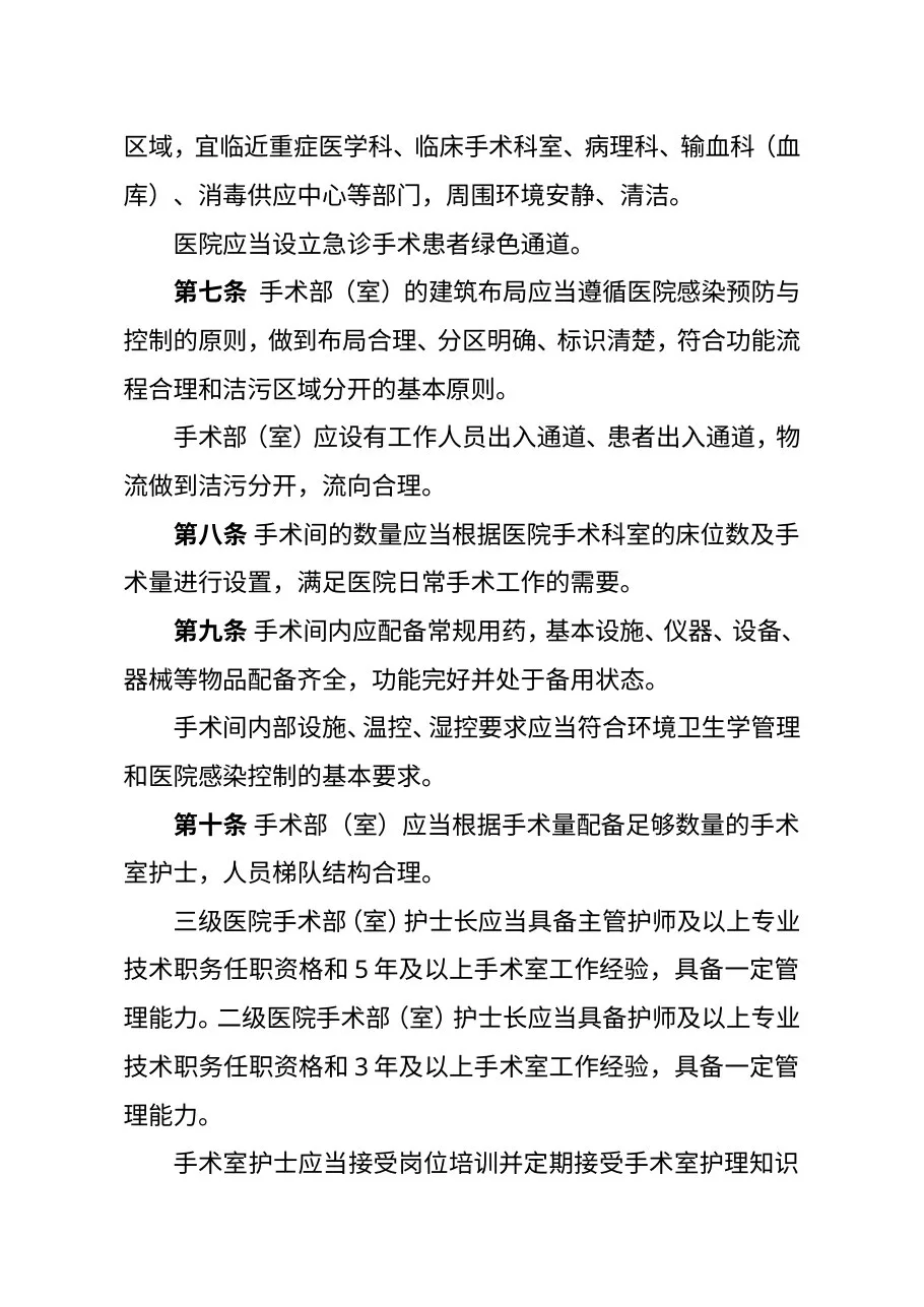 卫生部关于印发《医院手术部(室)管理规范(试行)》的通知 预览图