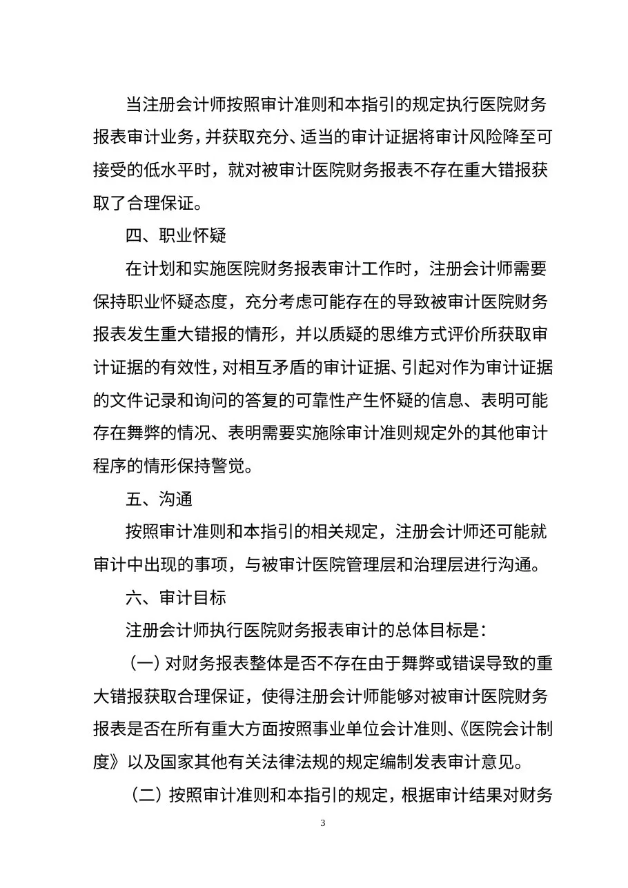 医院财务报表审计指引 预览图