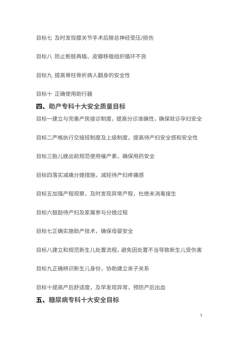 专科患者十大安全目标 预览图