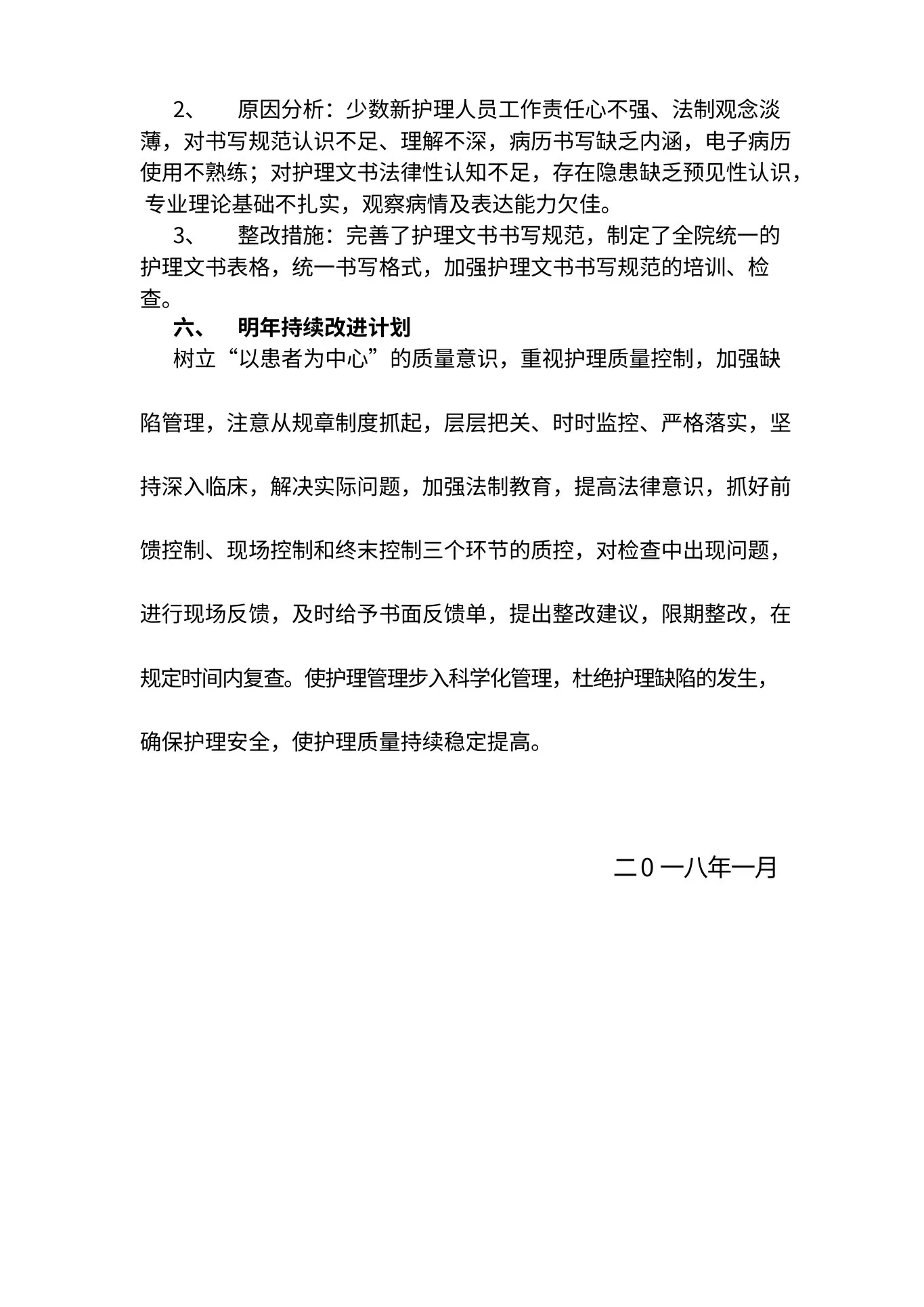 护理质量控制工作总结 预览图