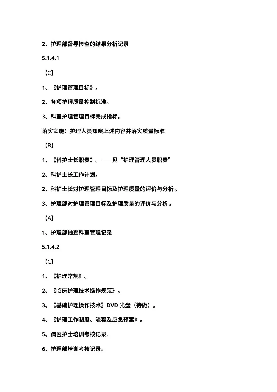 二甲医院复审护理需备材料目录 预览图