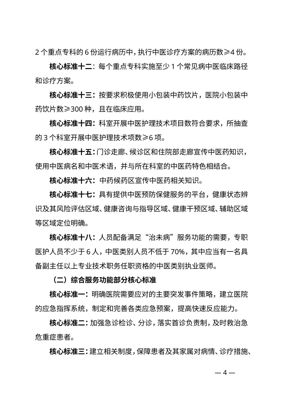 三级中医医院分等标准及评审文件 预览图
