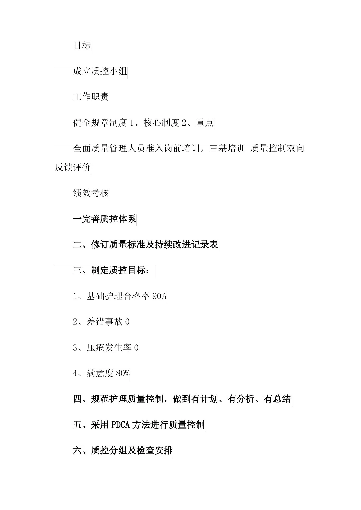 2021年科室护理质控工作计划 预览图