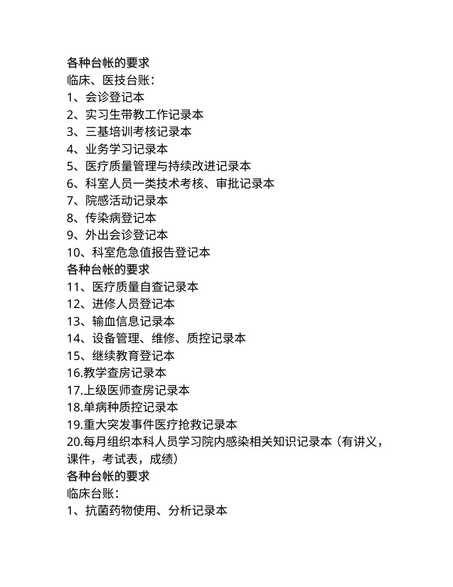 二级医院评审资料准备要求 预览图