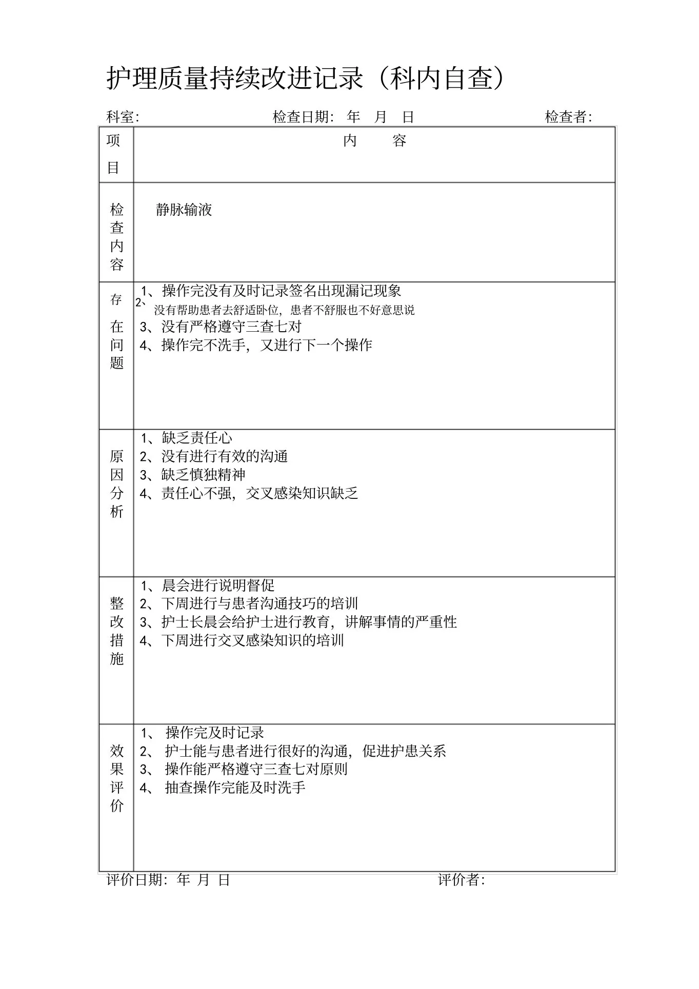 护理质量持续改进记录(1) 预览图