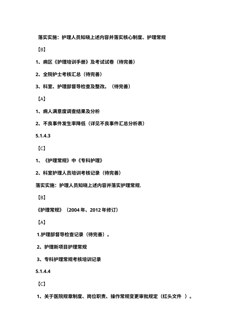 二甲医院复审护理需备材料目录 预览图