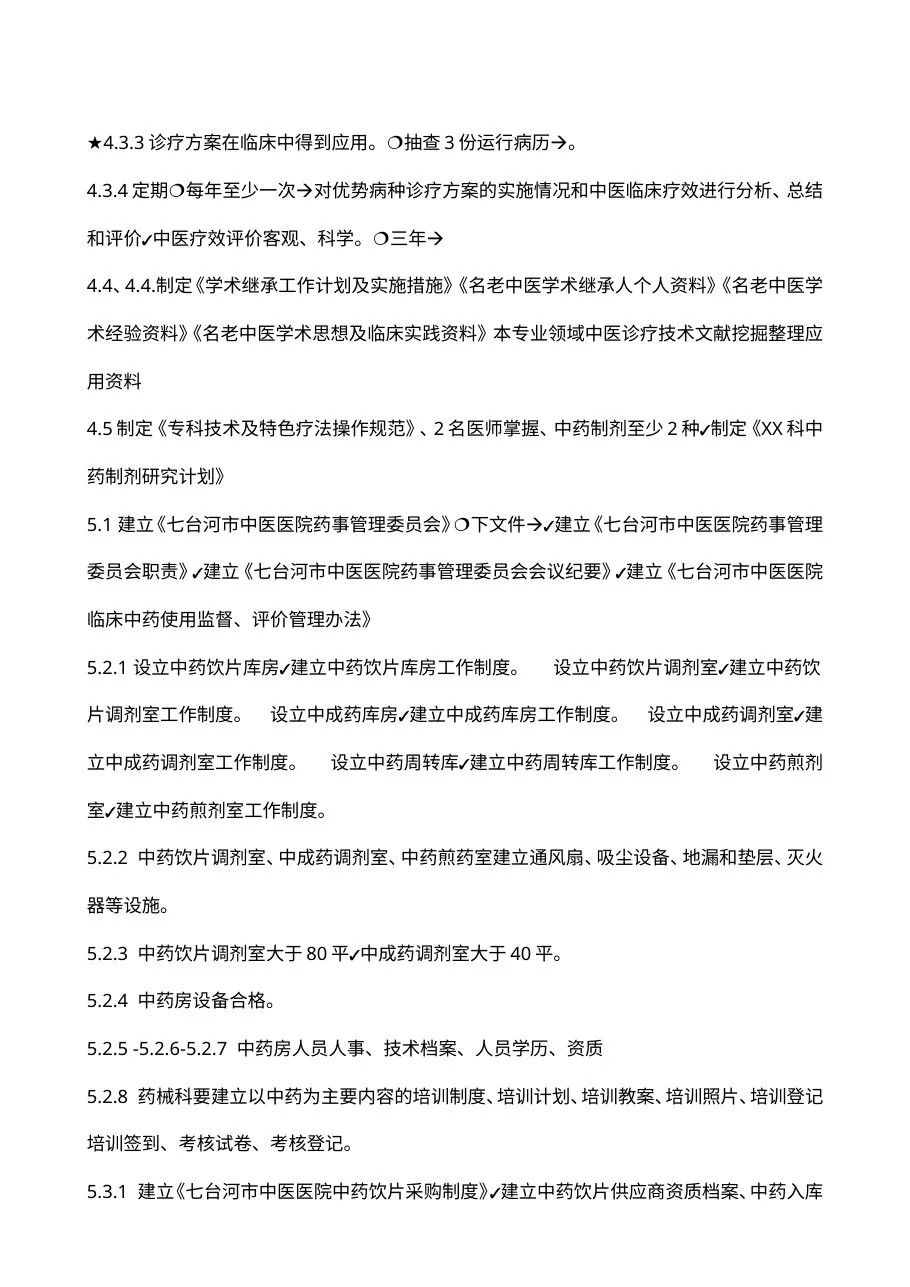 中医医院等级评审材料准备清单 预览图