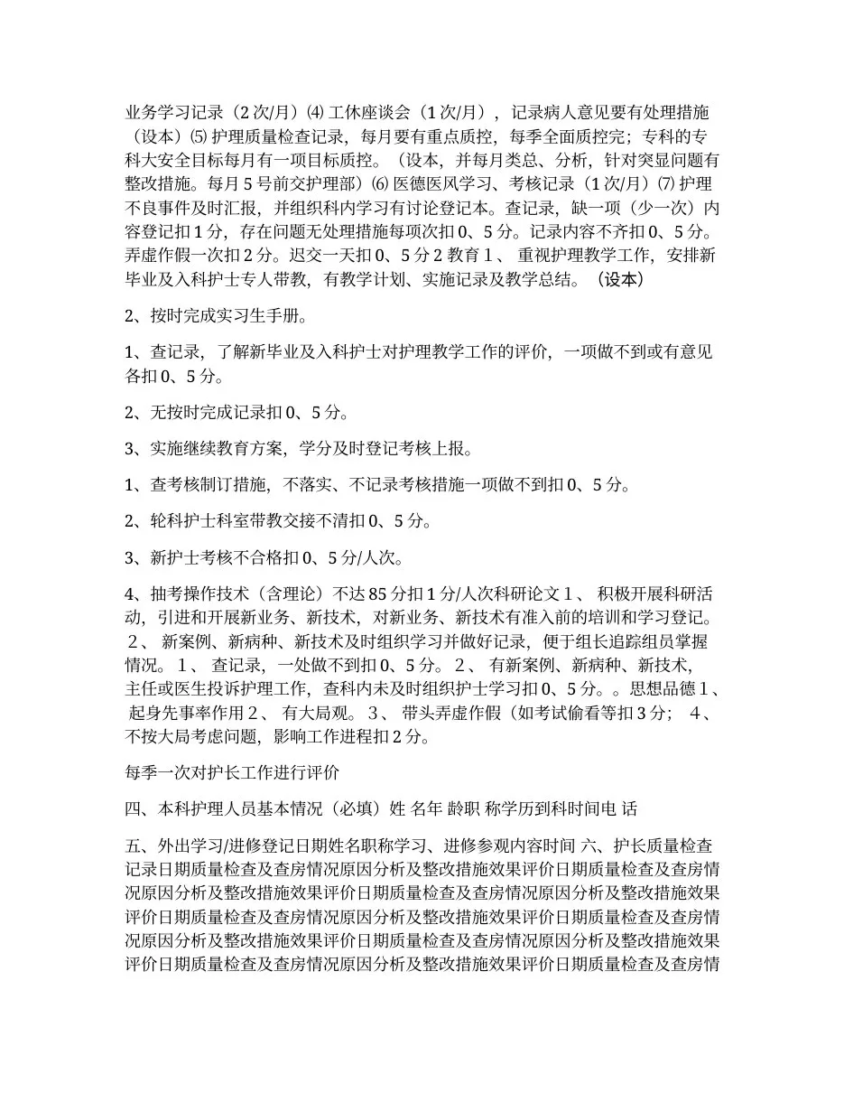 2023护士长工作手册(门诊) 预览图