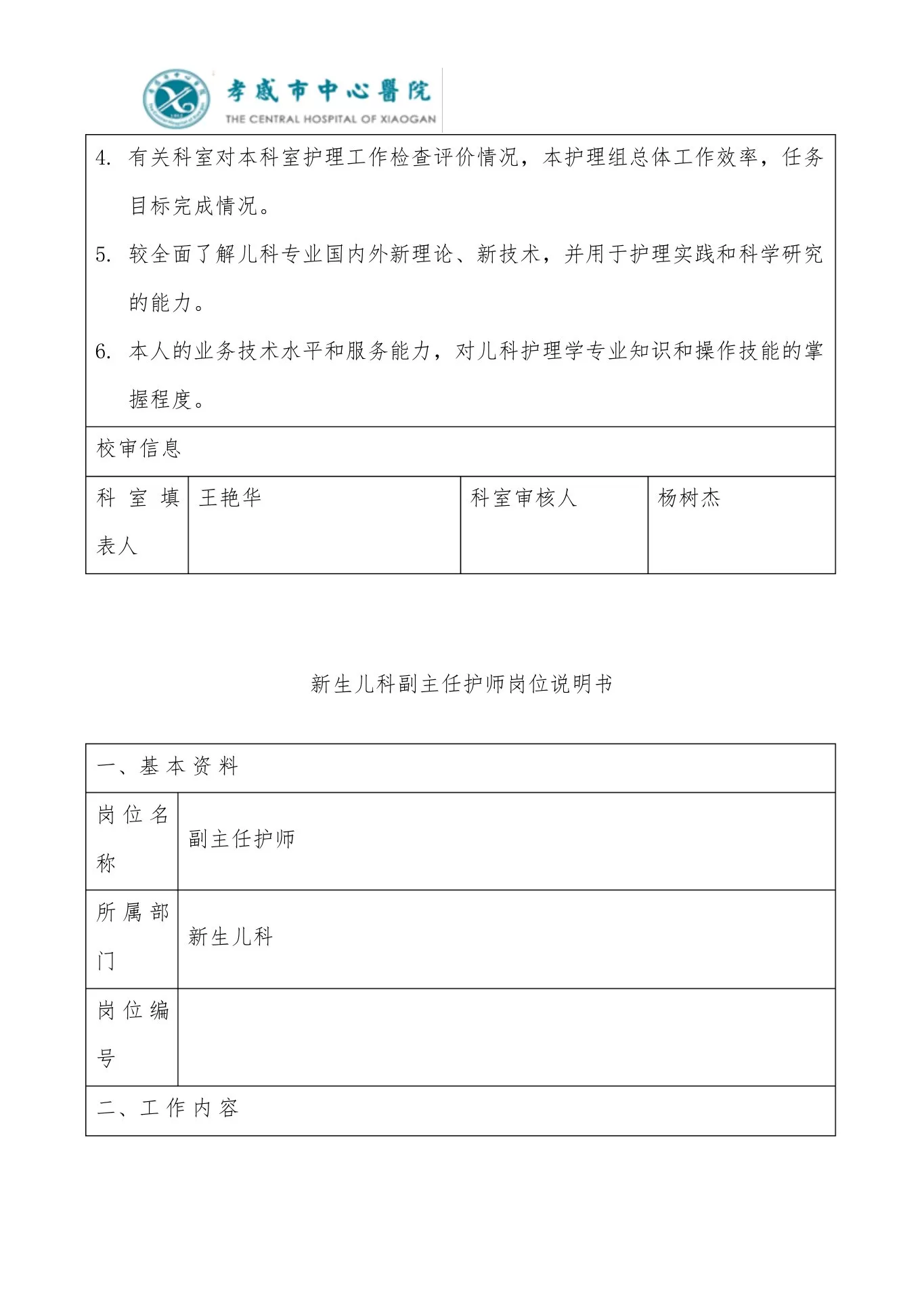 新生儿科护士长岗位职责 预览图