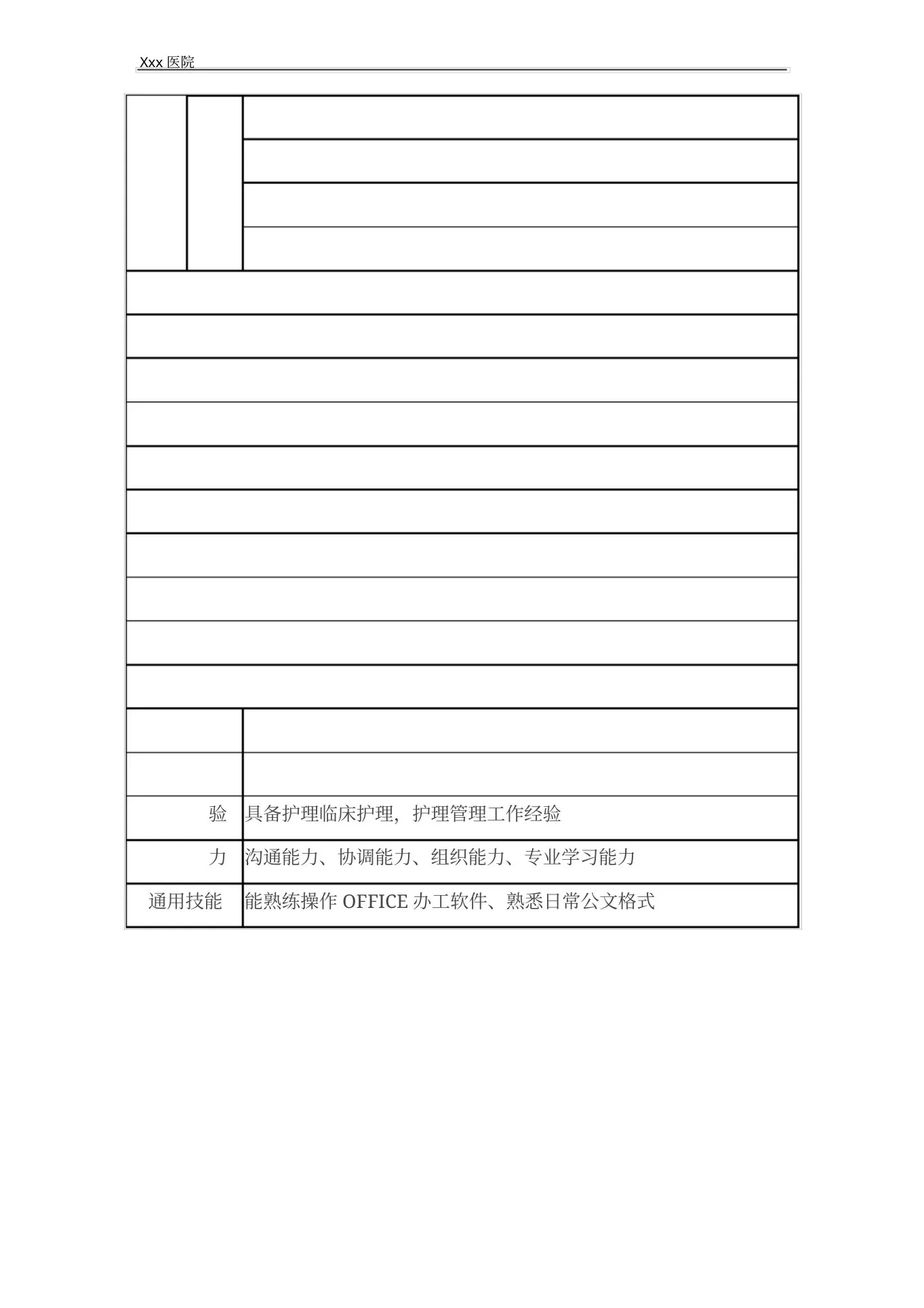 医院内外科护士长工作岗位职责 预览图