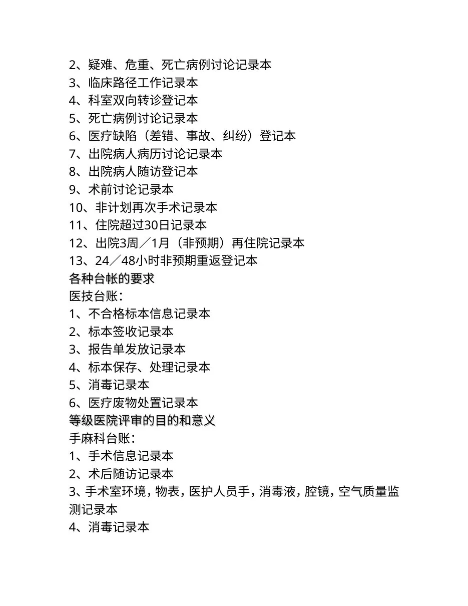 二级医院评审资料准备要求 预览图