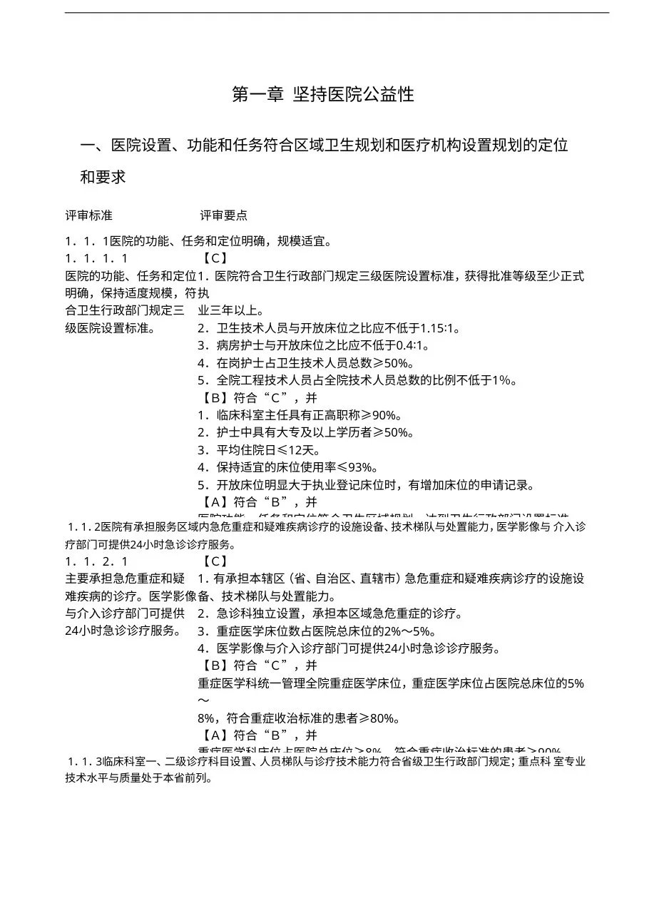 三级综合医院评审标准实施细则2011年版(完整版) 预览图