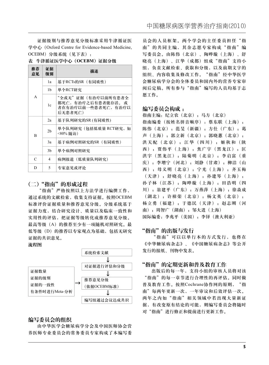 《中国糖尿病医学营养治疗指南》(2010年版) 预览图