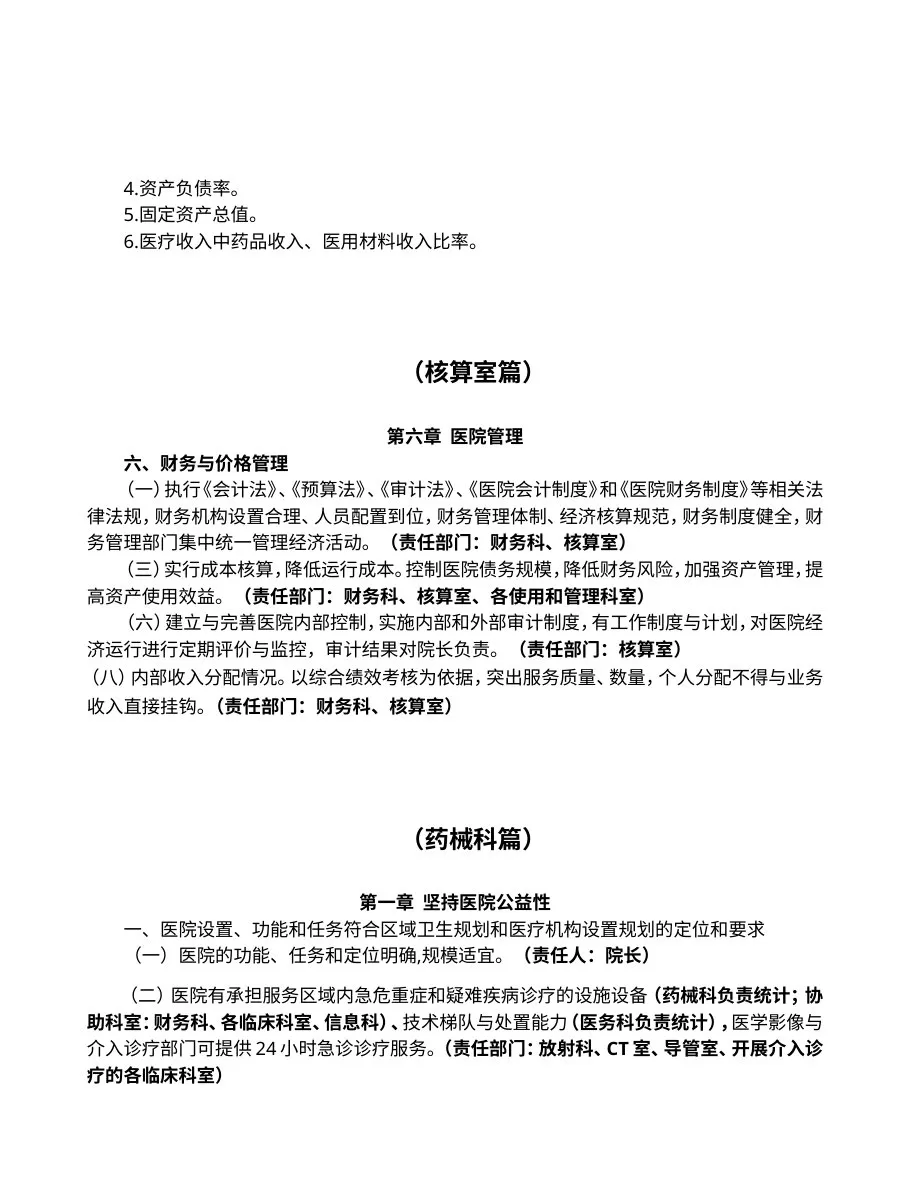 医院评审各科分工表（3） 预览图