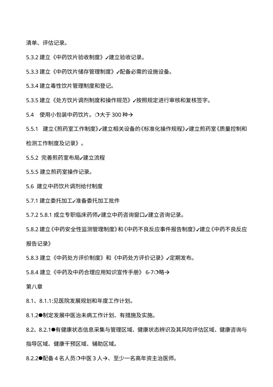 中医医院等级评审材料准备清单 预览图