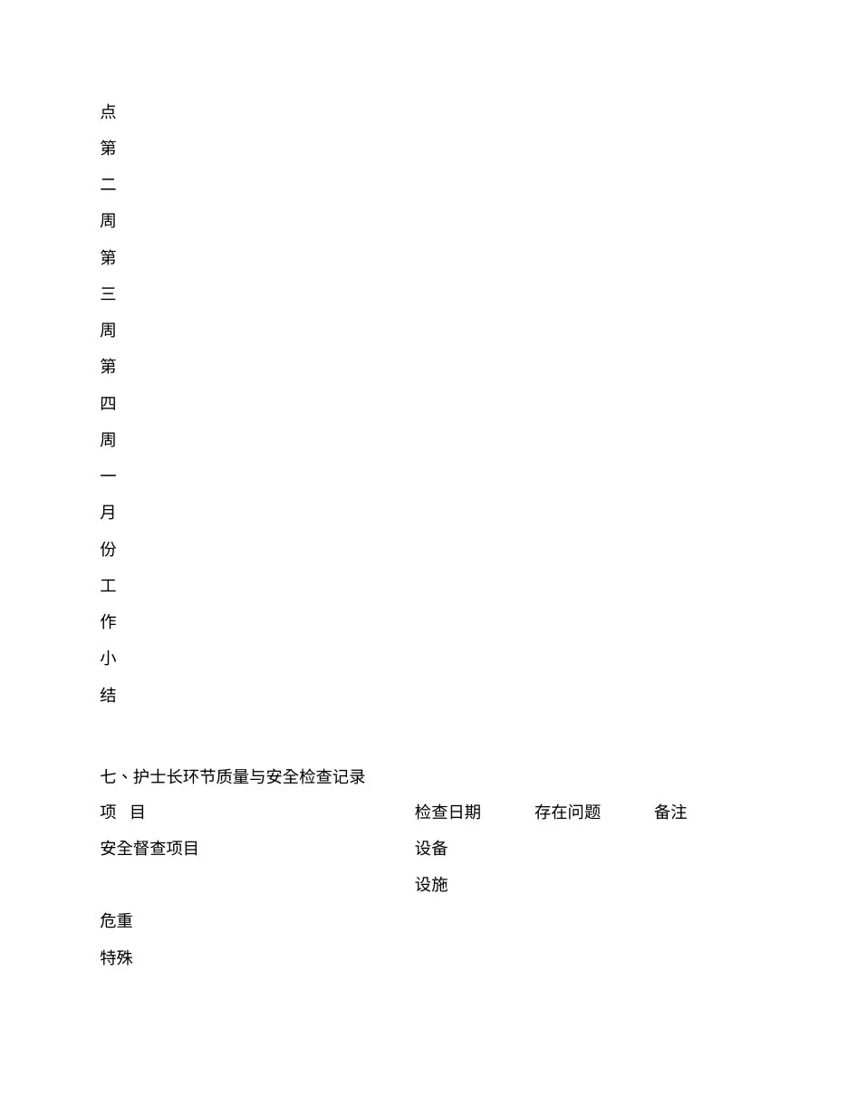 护士长工作介绍及说明 预览图