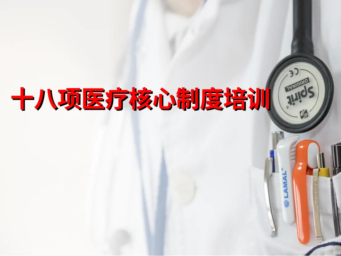 十八项医疗核心制度培训(新版) 预览图