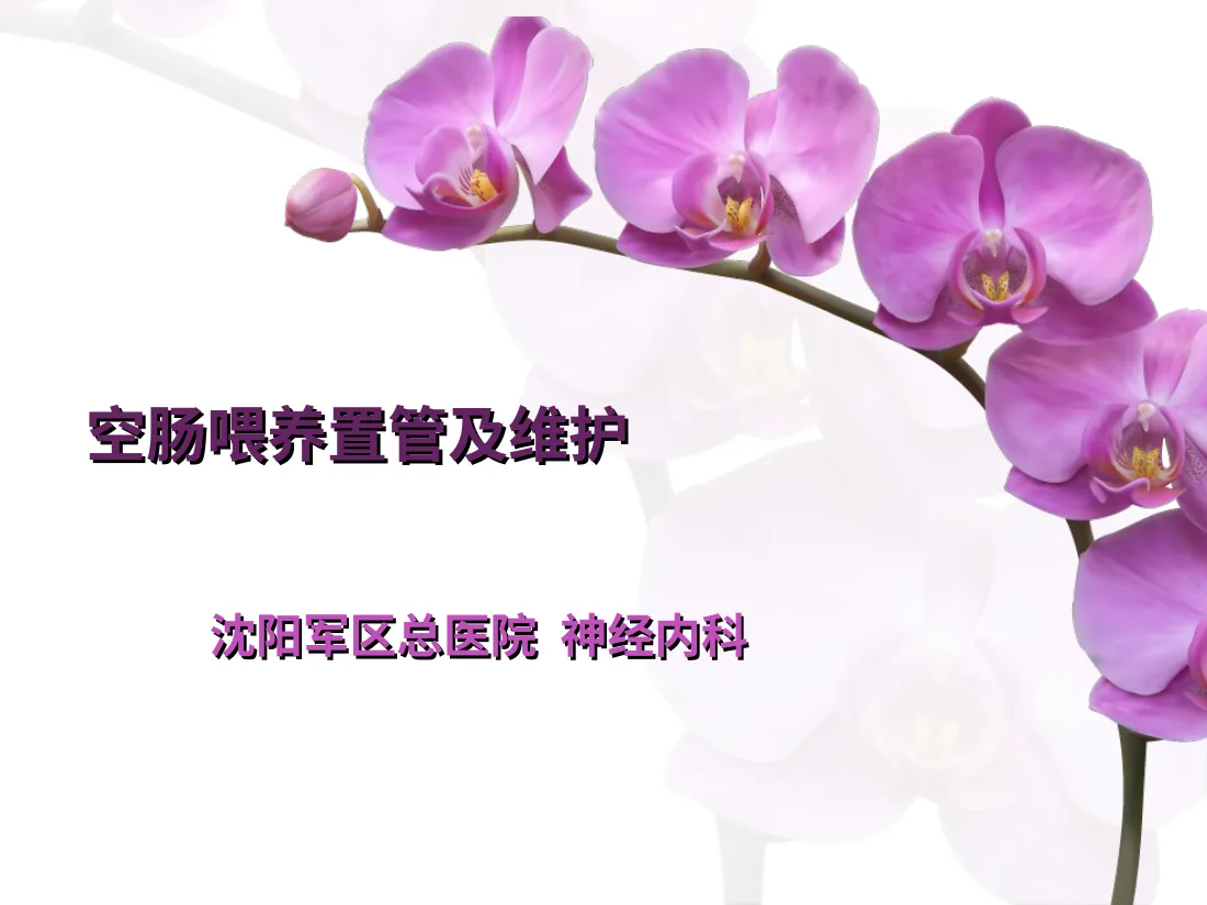 空肠喂养置管及维护
