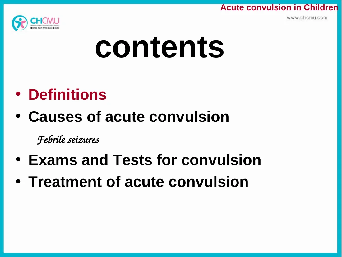 Acute convulsion in Children
J 预览图