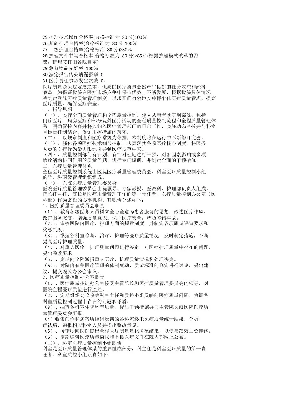 门诊护理质量管理制度 预览图