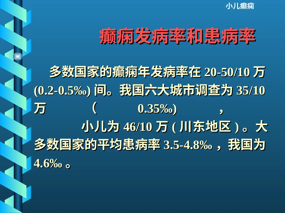小儿癫痫的诊断和治疗 预览图